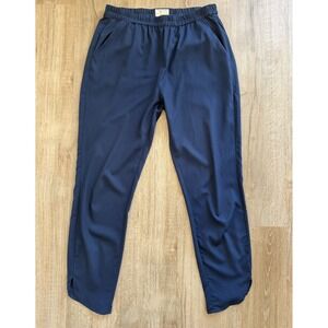 Marine Layer Pants Navy Blue Allison Elastic Waist Tulip Hem Lightweight Medium